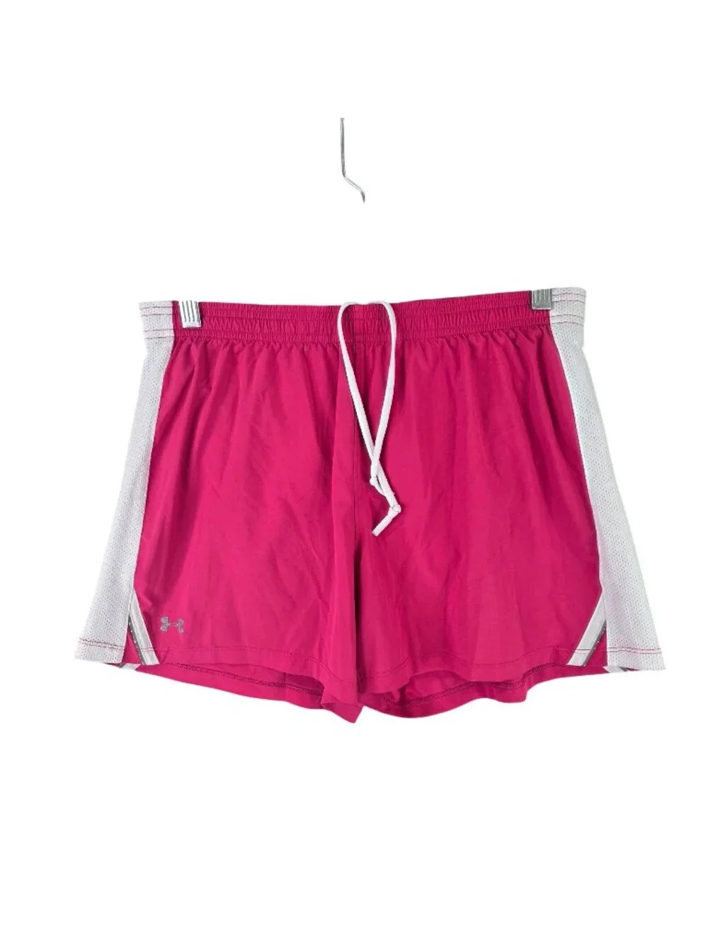 Womens Under Armour HeatGear Pink & White Athletic Shorts 4.5
